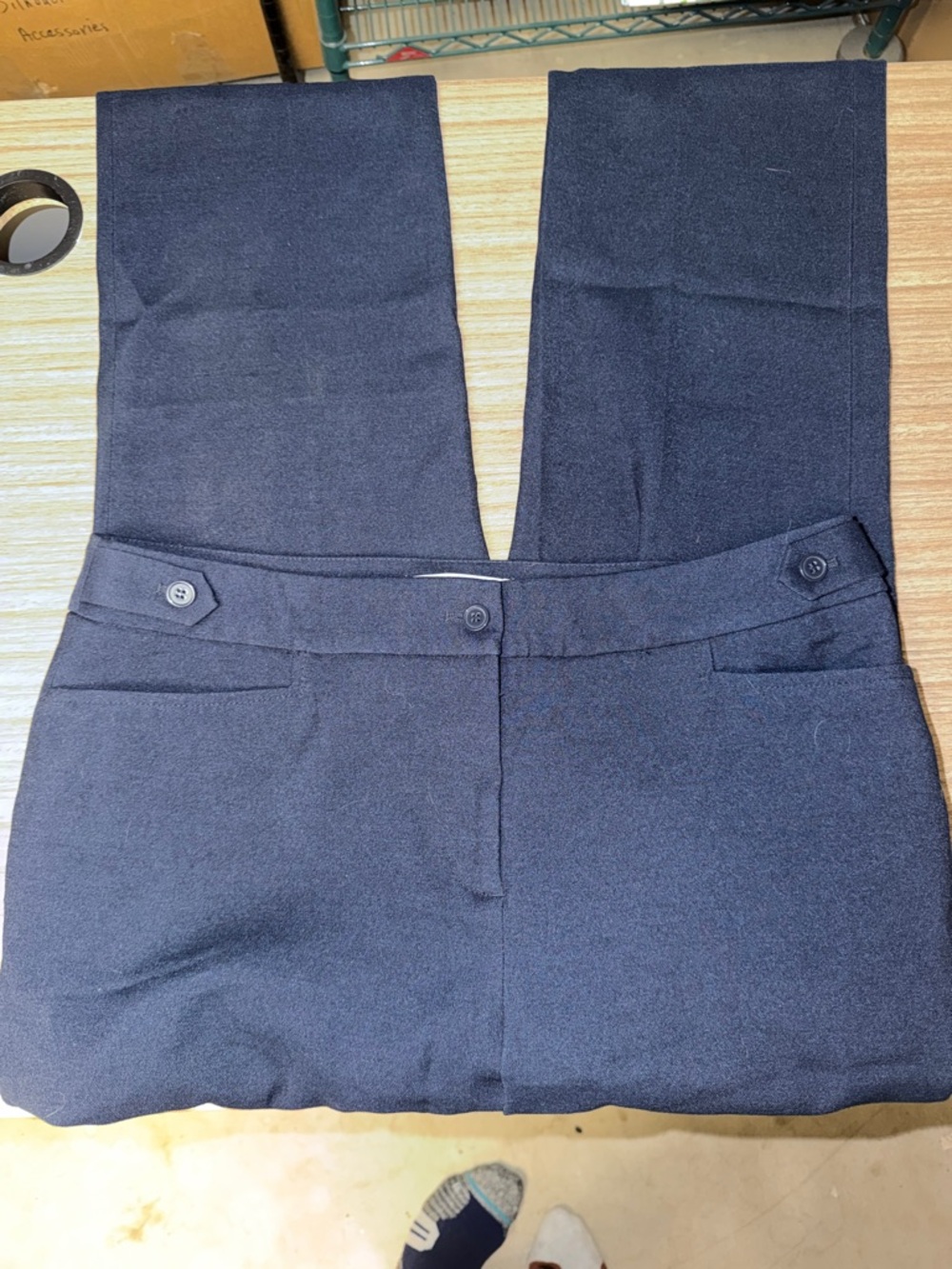 Never worn Navy Straight-Leg Trousers